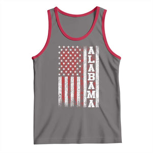 Alabama Fan Tank Top Classic Retro City USA Flag Patriotic American TS10 Deep Heather Red Print Your Wear