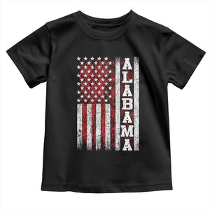 Alabama Fan Toddler T Shirt Classic Retro City USA Flag Patriotic American TS10 Black Print Your Wear