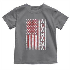 Alabama Fan Toddler T Shirt Classic Retro City USA Flag Patriotic American TS10 Charcoal Print Your Wear