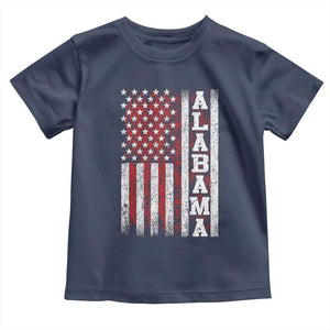 Alabama Fan Toddler T Shirt Classic Retro City USA Flag Patriotic American TS10 Navy Print Your Wear
