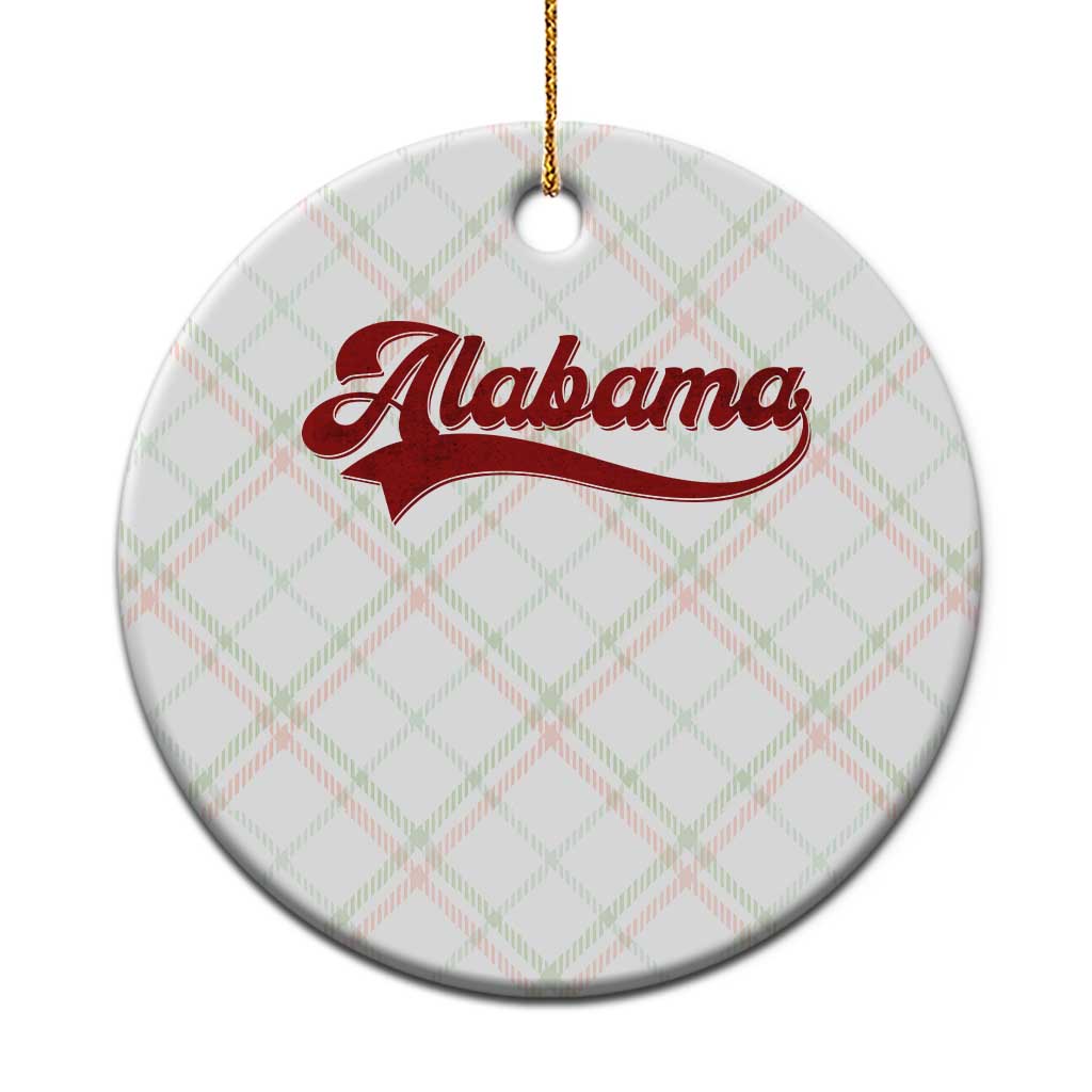 Alabama Fan Ceramic Ornament Vintage City Athletic Sports Game Day TS10 1pc Christmas Plaid Print Your Wear