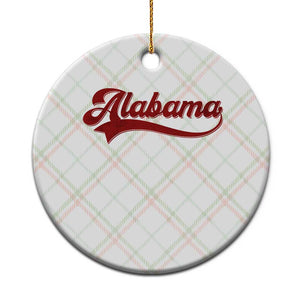 Alabama Fan Ceramic Ornament Vintage City Athletic Sports Game Day TS10 1pc Christmas Plaid Print Your Wear