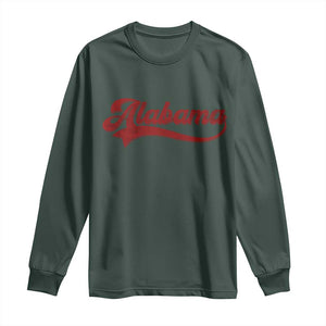 Alabama Fan Long Sleeve Shirt Vintage City Athletic Sports Game Day TS10 Dark Forest Green Print Your Wear