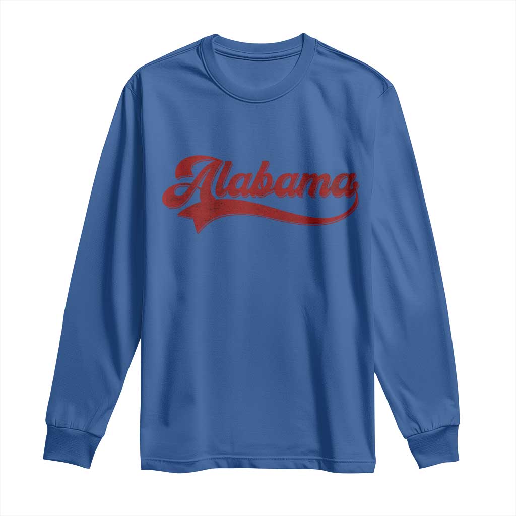 Alabama Fan Long Sleeve Shirt Vintage City Athletic Sports Game Day TS10 Royal Blue Print Your Wear
