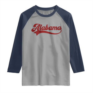 Alabama Fan Raglan Shirt Vintage City Athletic Sports Game Day TS10 Sport Gray Navy Print Your Wear