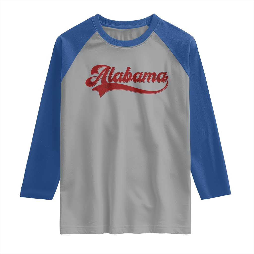 Alabama Fan Raglan Shirt Vintage City Athletic Sports Game Day TS10 Sport Gray Royal Print Your Wear