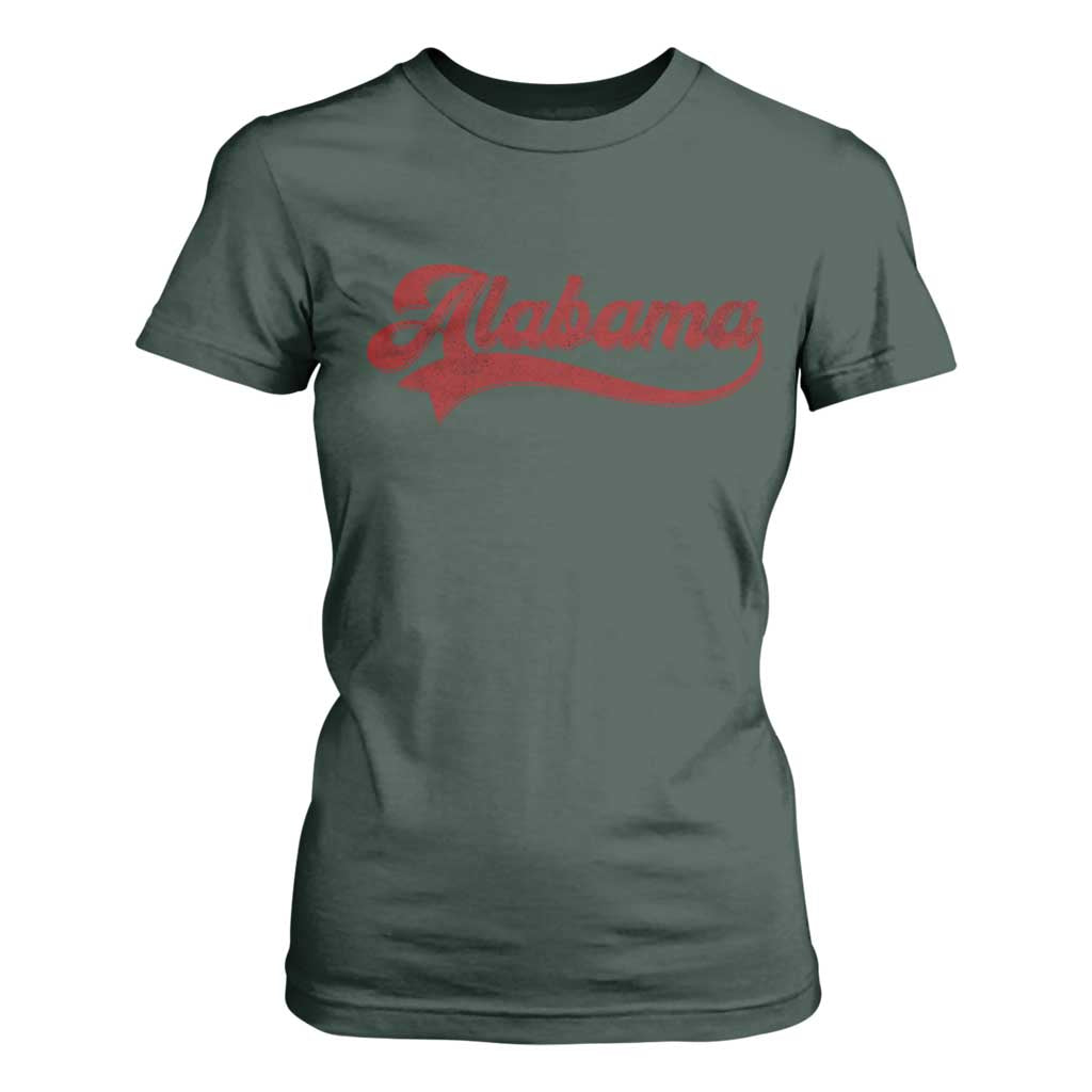 Alabama Fan T Shirt For Women Vintage City Athletic Sports Game Day TS10 Dark Forest Green Print Your Wear