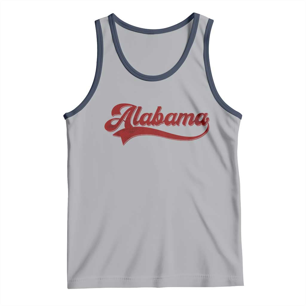Alabama Fan Tank Top Vintage City Athletic Sports Game Day TS10 Athletic Heather Navy Print Your Wear