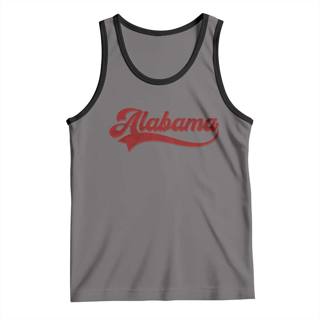 Alabama Fan Tank Top Vintage City Athletic Sports Game Day TS10 Deep Heather Black Print Your Wear
