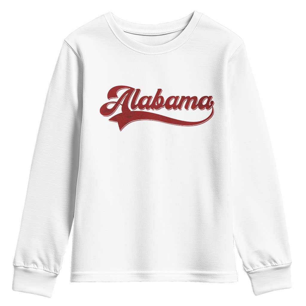 Alabama Fan Youth Sweatshirt Vintage City Athletic Sports Game Day TS10 White Print Your Wear