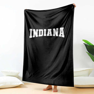 Retro Indiana Throw Blanket Vintage Athletic Sports Style 80s 90s TS10 Print Your Wear