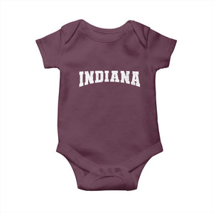 Retro Indiana Baby Onesie Vintage Athletic Sports Style 80s 90s TS10 Maroon Print Your Wear