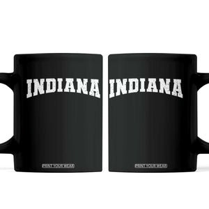 Retro Indiana Coffee Mug Vintage Athletic Sports Style 80s 90s TS10 Black Print Your Wear