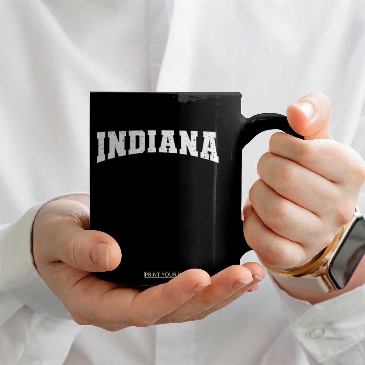 Retro Indiana Coffee Mug Vintage Athletic Sports Style 80s 90s TS10 Print Your Wear