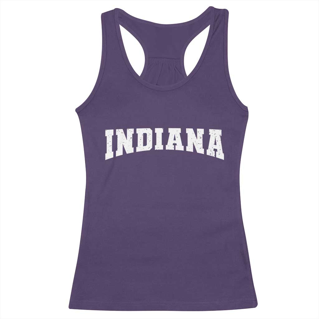 Retro Indiana Racerback Tank Top Vintage Athletic Sports Style 80s 90s TS10 Purple Print Your Wear