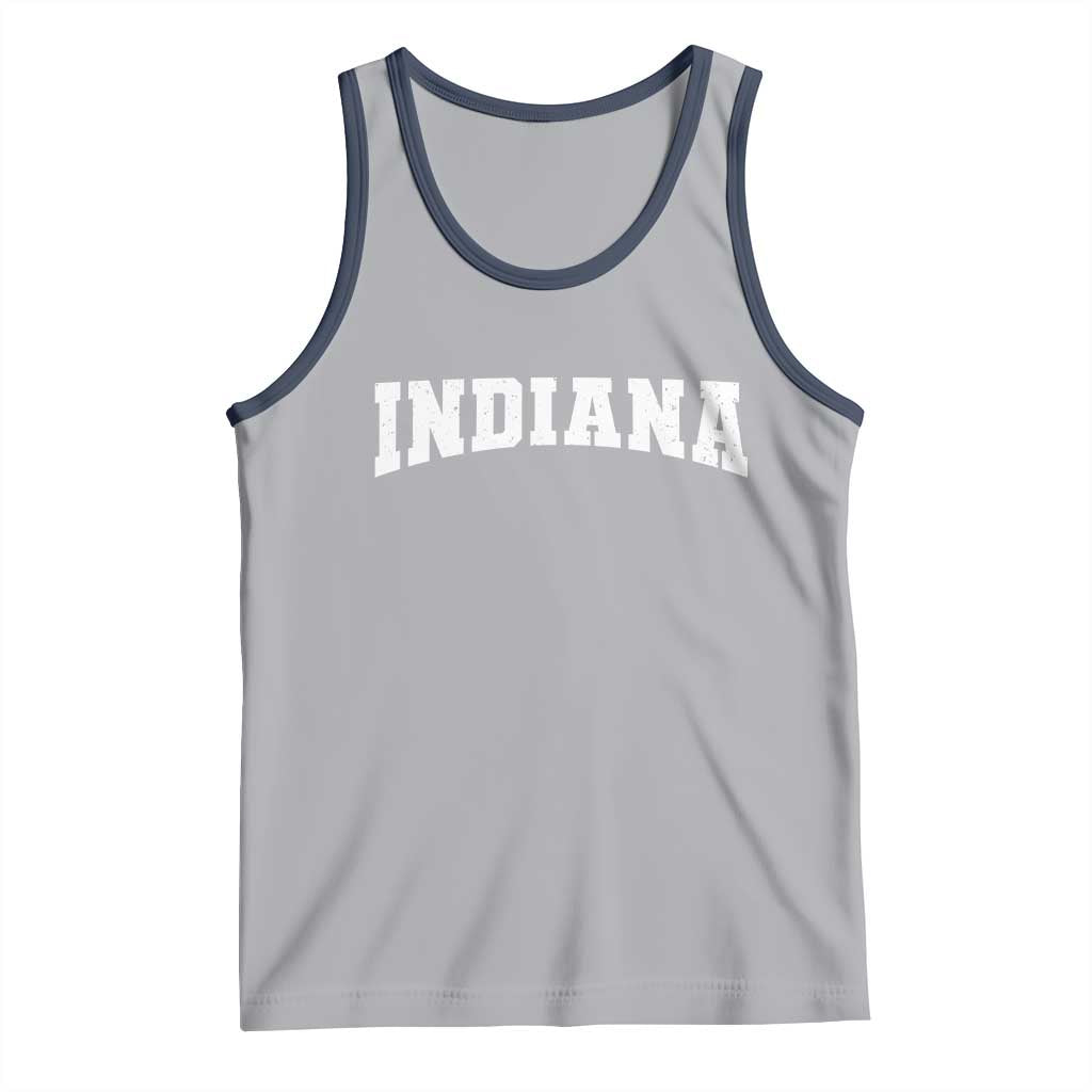 Retro Indiana Tank Top Vintage Athletic Sports Style 80s 90s TS10 Athletic Heather Navy Print Your Wear