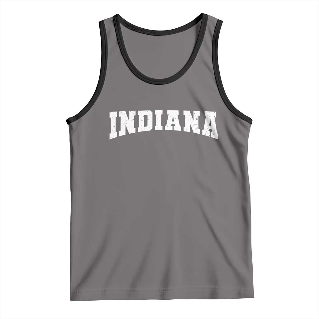 Retro Indiana Tank Top Vintage Athletic Sports Style 80s 90s TS10 Deep Heather Black Print Your Wear