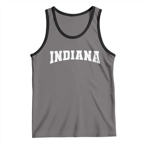 Retro Indiana Tank Top Vintage Athletic Sports Style 80s 90s TS10 Deep Heather Black Print Your Wear