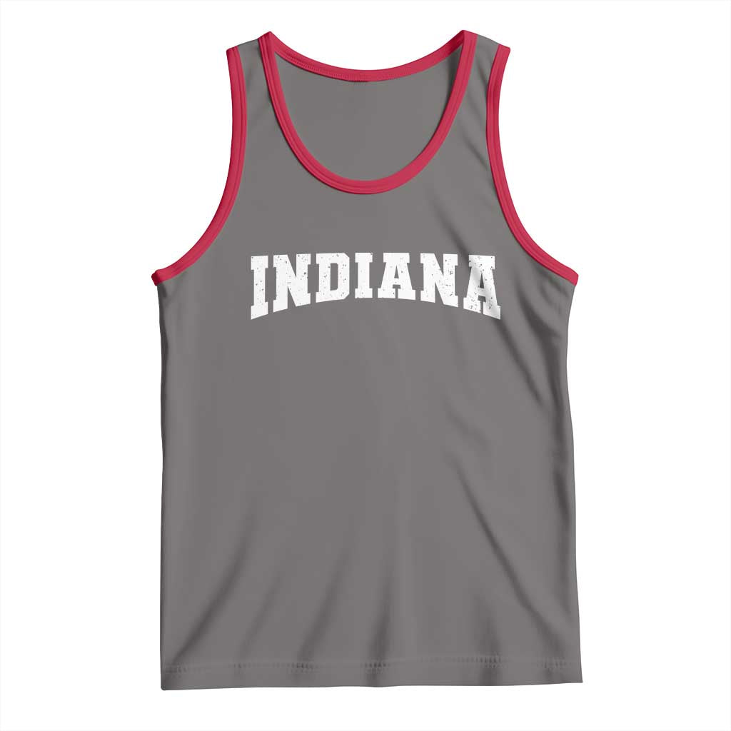 Retro Indiana Tank Top Vintage Athletic Sports Style 80s 90s TS10 Deep Heather Red Print Your Wear