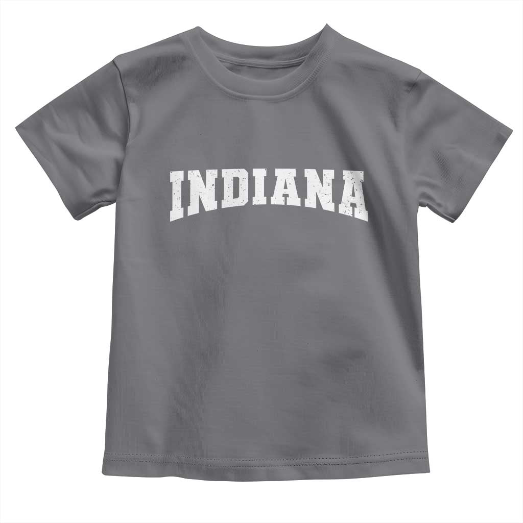 Retro Indiana Toddler T Shirt Vintage Athletic Sports Style 80s 90s TS10 Charcoal Print Your Wear