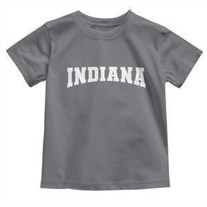 Retro Indiana Toddler T Shirt Vintage Athletic Sports Style 80s 90s TS10 Charcoal Print Your Wear