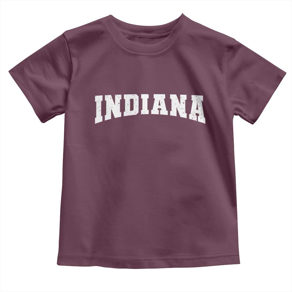 Retro Indiana Toddler T Shirt Vintage Athletic Sports Style 80s 90s TS10 Maroon Print Your Wear