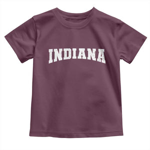Retro Indiana Toddler T Shirt Vintage Athletic Sports Style 80s 90s TS10 Maroon Print Your Wear