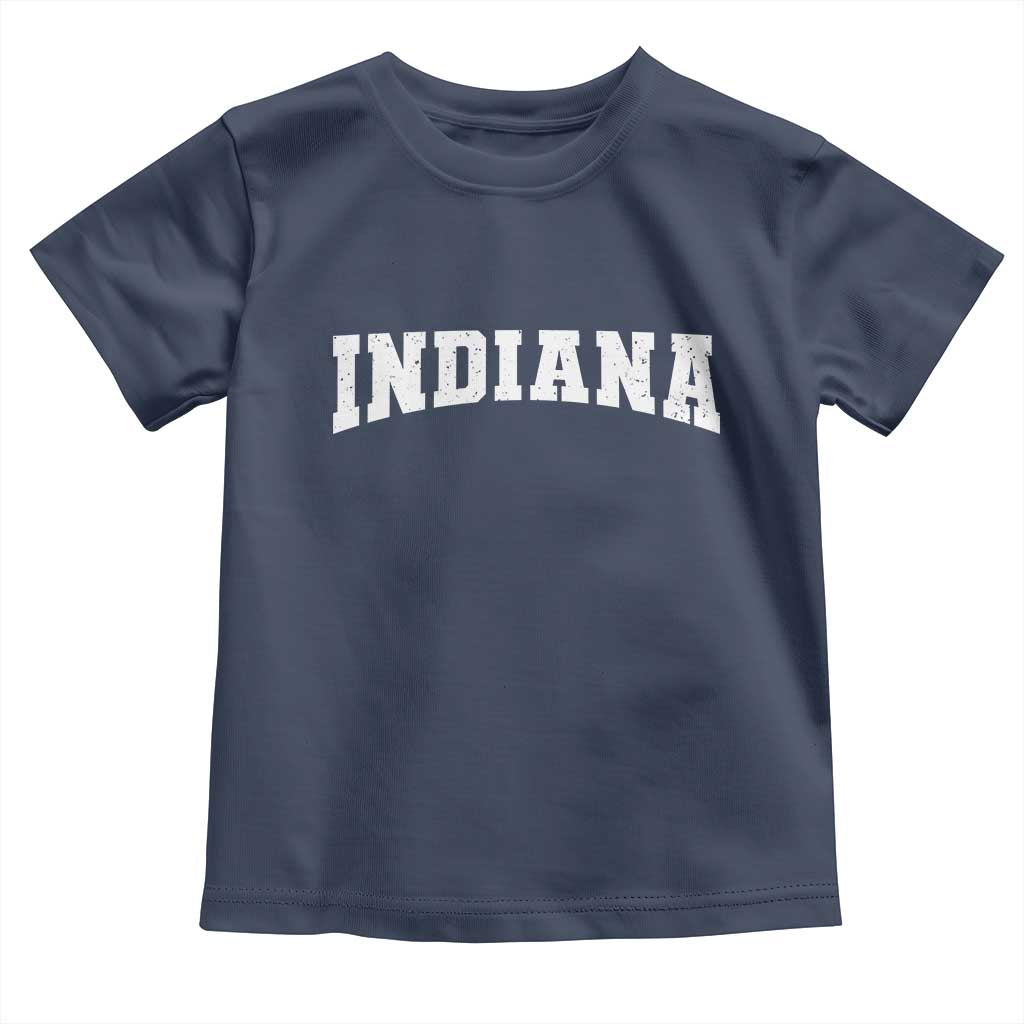 Retro Indiana Toddler T Shirt Vintage Athletic Sports Style 80s 90s TS10 Navy Print Your Wear