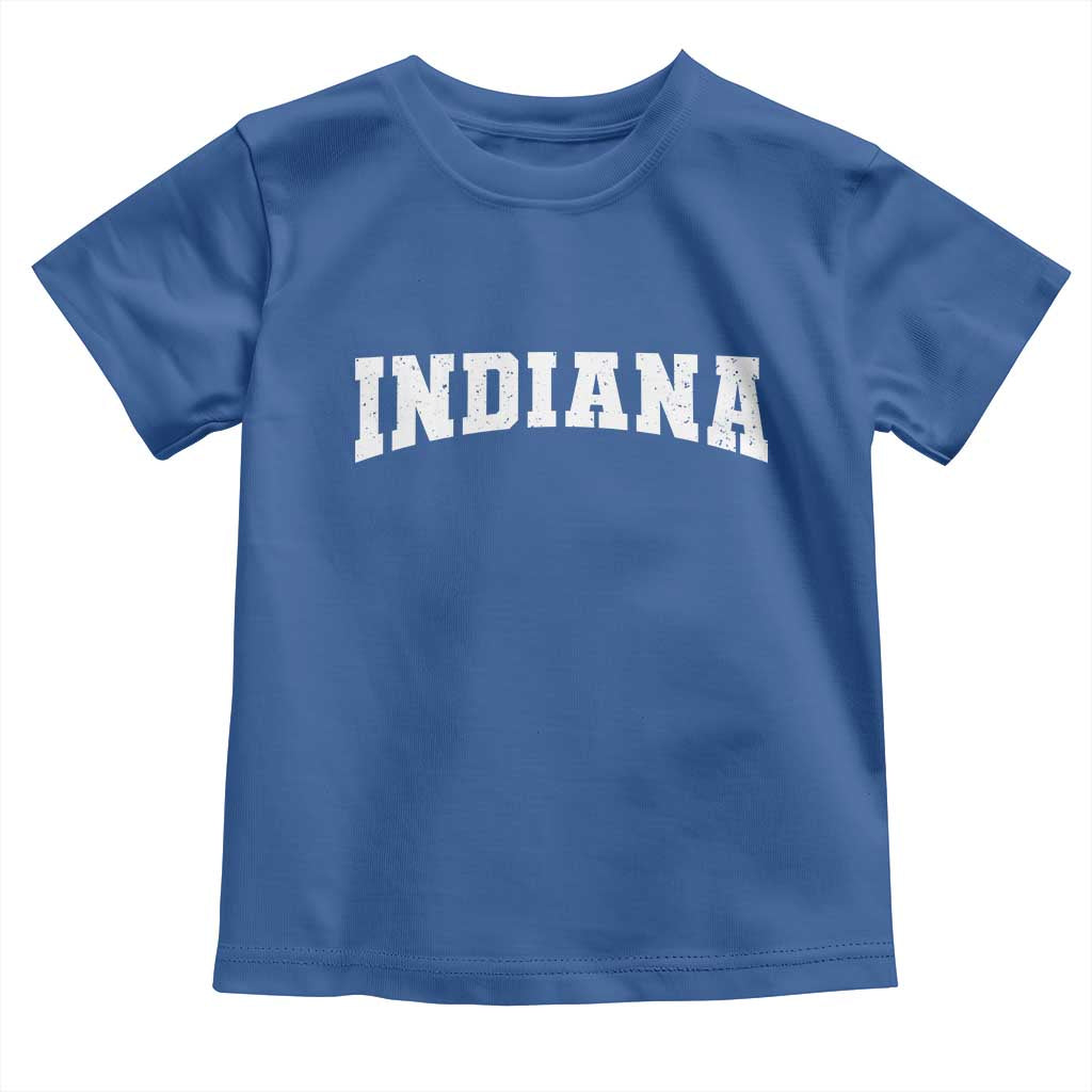 Retro Indiana Toddler T Shirt Vintage Athletic Sports Style 80s 90s TS10 Royal Blue Print Your Wear