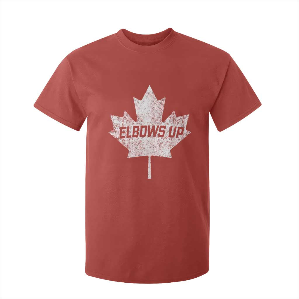 Elbows Up Canada T Shirt For Kid True North Strong and Free Maple Leaf Proud Canadian TS10 Red Print Your Wear