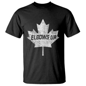 Elbows Up Canada T Shirt True North Strong and Free Maple Leaf Proud Canadian TS10 Black Print Your Wear