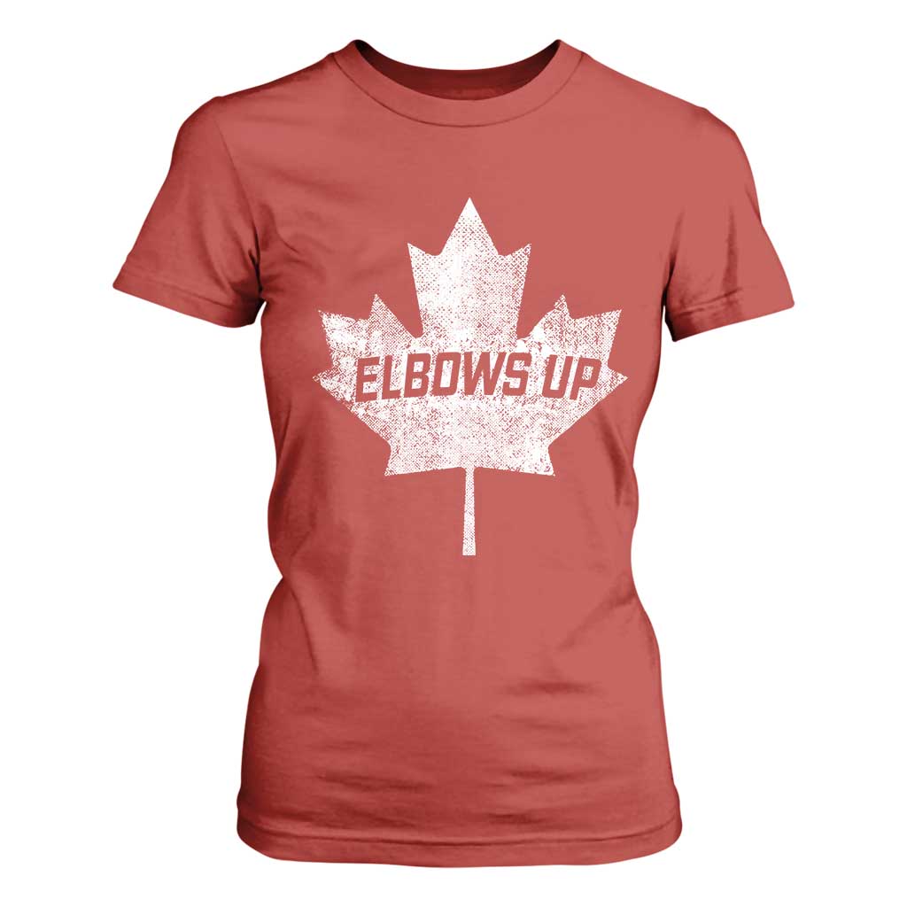 Elbows Up Canada T Shirt For Women True North Strong and Free Maple Leaf Proud Canadian TS10 Red Print Your Wear