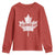 Elbows Up Canada Youth Sweatshirt True North Strong and Free Maple Leaf Proud Canadian TS10 Red Print Your Wear