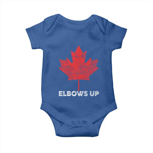 Elbows Up Canada Strong Baby Onesie Maple Leaf Proud Canadian TS10 Royal Blue Print Your Wear