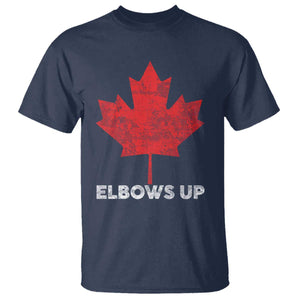 Elbows Up Canada Strong T Shirt Maple Leaf Proud Canadian TS10 Navy Print Your Wear
