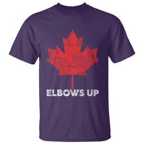 Elbows Up Canada Strong T Shirt Maple Leaf Proud Canadian TS10 Purple Print Your Wear