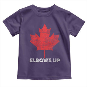 Elbows Up Canada Strong Toddler T Shirt Maple Leaf Proud Canadian TS10 Purple Print Your Wear