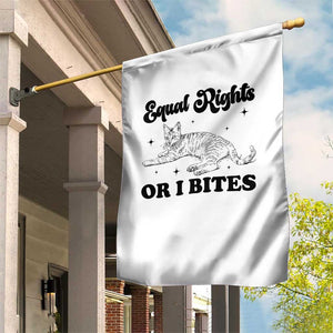 Feminist Cat Garden Flag Equal Rights or I Bites Human Rights TS10 Print Your Wear