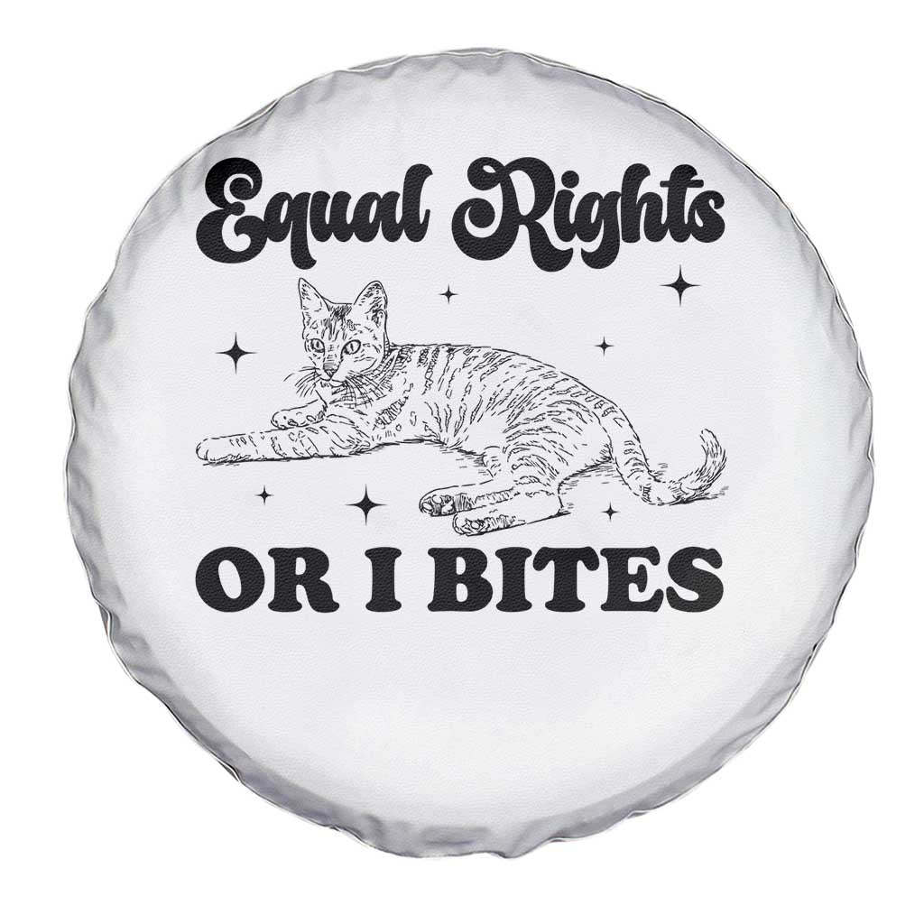 Feminist Cat Spare Tire Cover Equal Rights or I Bites Human Rights TS10 Print Your Wear