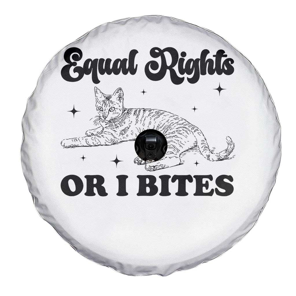 Feminist Cat Spare Tire Cover Equal Rights or I Bites Human Rights TS10 Print Your Wear