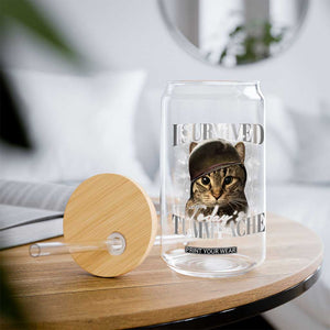 Tummy Ache Survivor Cat Meme Glass Can Funny Saying Cats Cat Bootleg TS10 Print Your Wear