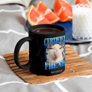 Certified Freak Funny Cat Meme Coffee Mug Internet Memes Gen Z TS10 Print Your Wear