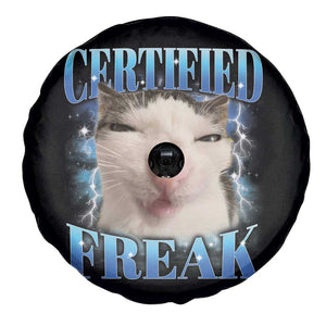 Certified Freak Funny Cat Meme Spare Tire Cover Internet Memes Gen Z TS10 Print Your Wear
