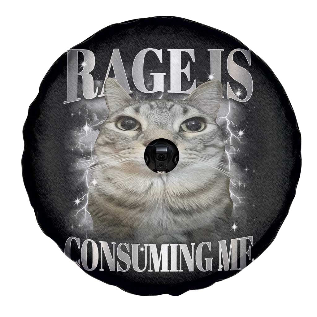 Rage Is Consuming Me Spare Tire Cover Funny Silly Cat Memes TS10 Print Your Wear