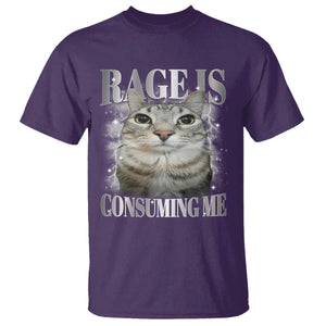Rage Is Consuming Me T Shirt Funny Silly Cat Memes TS10 Purple Print Your Wear