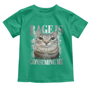 Rage Is Consuming Me Toddler T Shirt Funny Silly Cat Memes TS10 Irish Green Print Your Wear