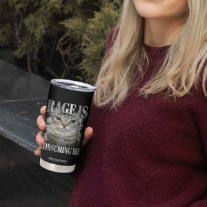 Rage Is Consuming Me Tumbler Cup Funny Silly Cat Memes TS10 Print Your Wear