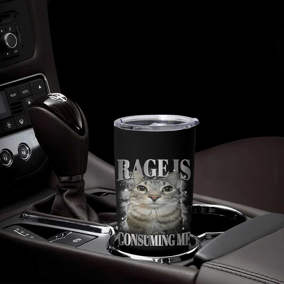 Rage Is Consuming Me Tumbler Cup Funny Silly Cat Memes TS10 Print Your Wear