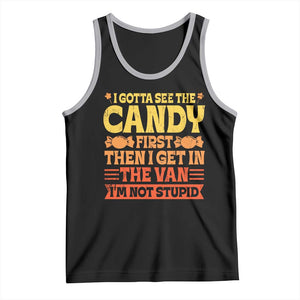 Funny Lollipop Van Gift Tank Top Creepy Adult I Gotta See The Candy First I'm Not Stupid TS10 Black Athletic Heather Print Your Wear