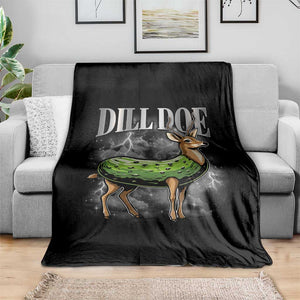Dill Doe Throw Blanket Funny Adult Humor Pickle Deer Bootleg Graphic 90s TS10 Print Your Wear